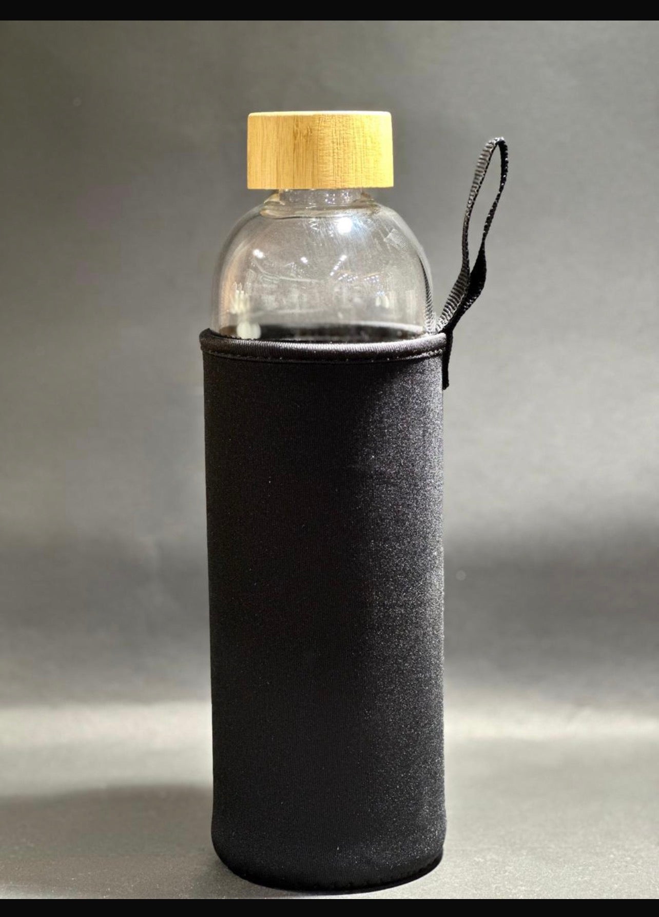 1000ml Borosilicate Glass Water Bottle with Bamboo Lid & Protective Neoprene Sleeve