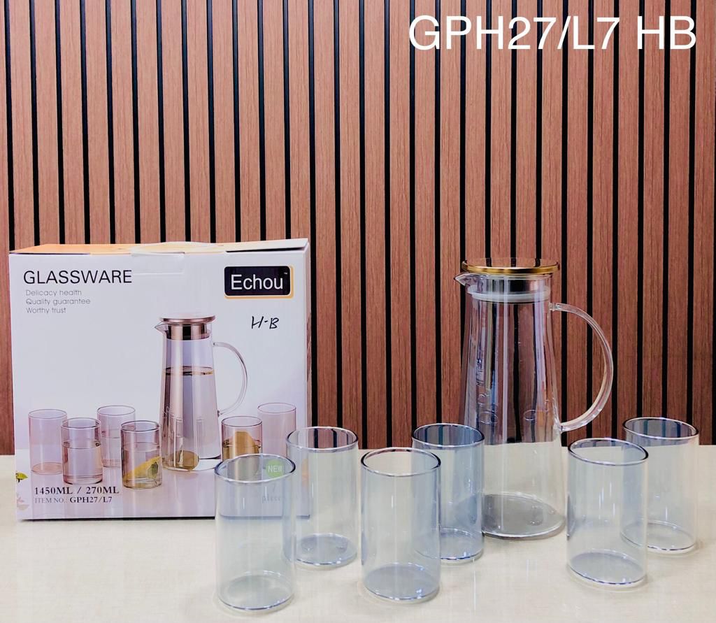 Glassware Echou Delicacy Health Quality Guarantee Worthy Trust 7 Pieces 1450ML/270ML