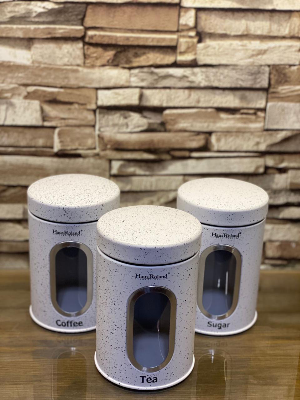 HAUSROLAND 3 PCS STORAGE CANISTER SET - Stainless Steel