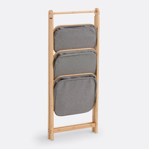 Basky Bamboo Three-Tier Basket Storage Unit