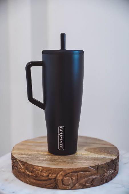 BrüMate Era 40 oz Tumbler with Handle and Straw | 100% Leakproof Insulated Tumbler with Lid and Straw | Made of Stainless Steel | Cup Holder Friendly Base | 40oz (Matte Black)