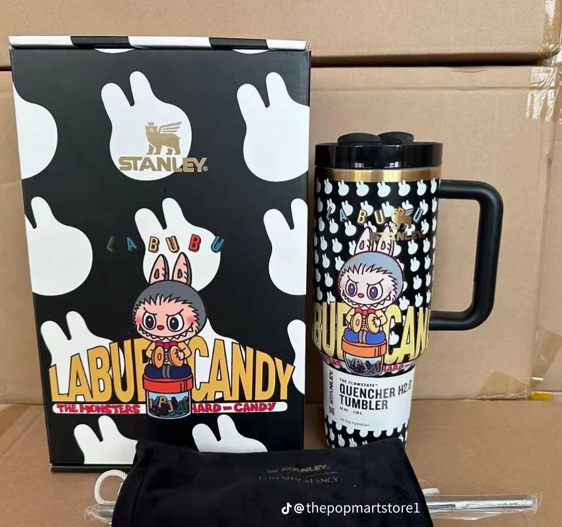 Stanley X Labubu Quencher Flow-State 2.0 Tumbler 40oz with Labubu Doll With Accessories