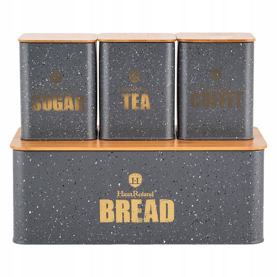 HausRoland Deluxe Bread Box & Jars Set –
