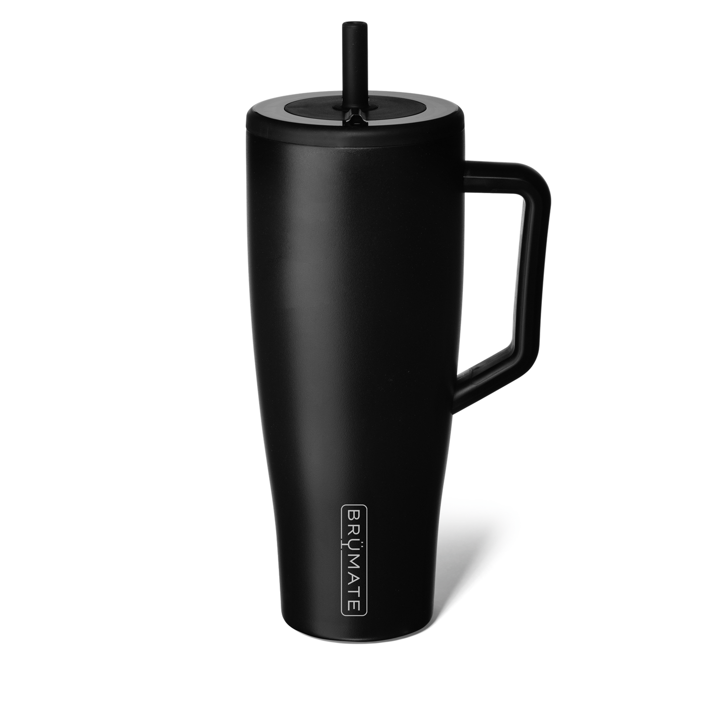 BrüMate Era 40 oz Tumbler with Handle and Straw | 100% Leakproof Insulated Tumbler with Lid and Straw | Made of Stainless Steel | Cup Holder Friendly Base | 40oz (Matte Black)