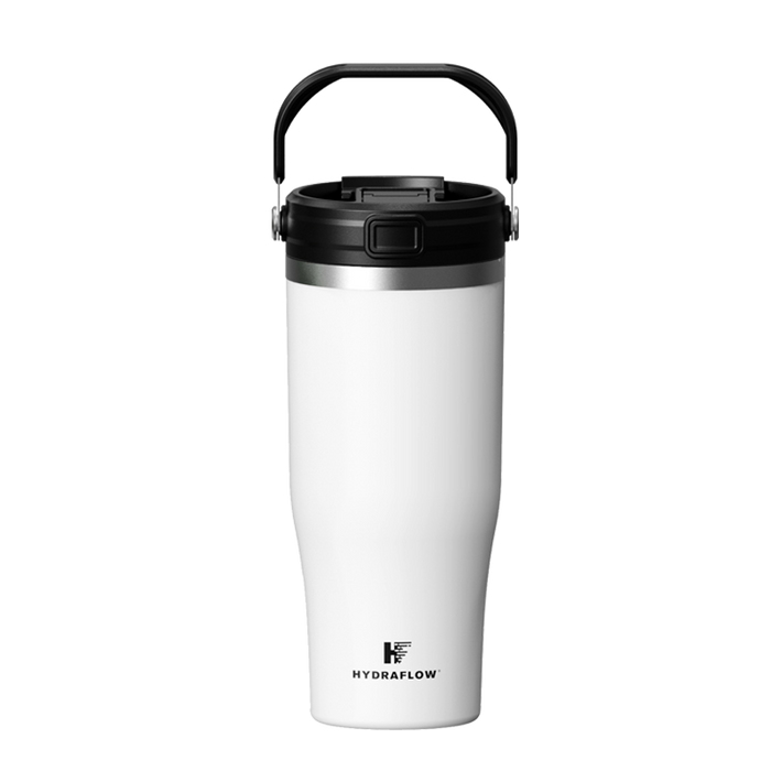 Hydraflow Traveler 30oz Vacuum Insulated Stainless Steel Tumbler – Wide Mouth & Carry Handle