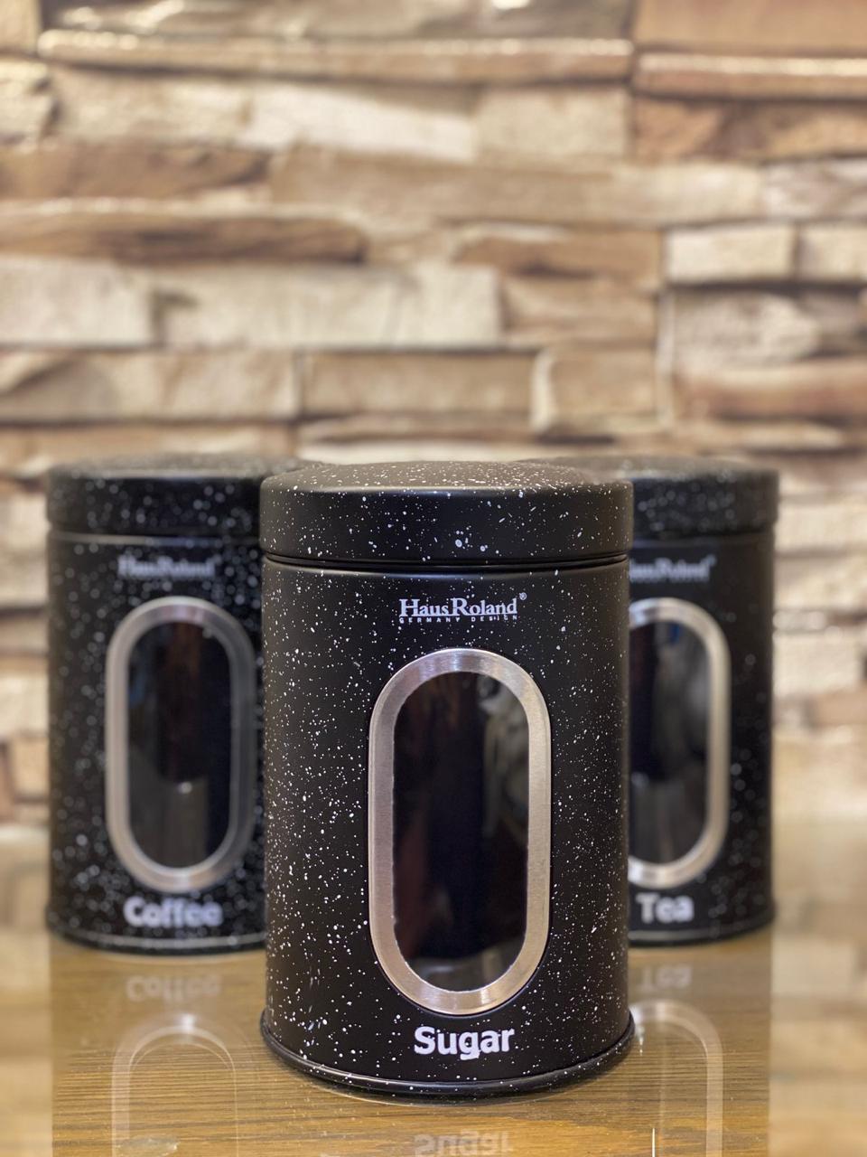 HAUSROLAND 3 PCS STORAGE CANISTER SET - Stainless Steel