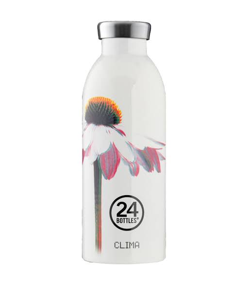 24Bottles Clima Bottle Love Song – White Floral Insulated Bottle - 500Ml