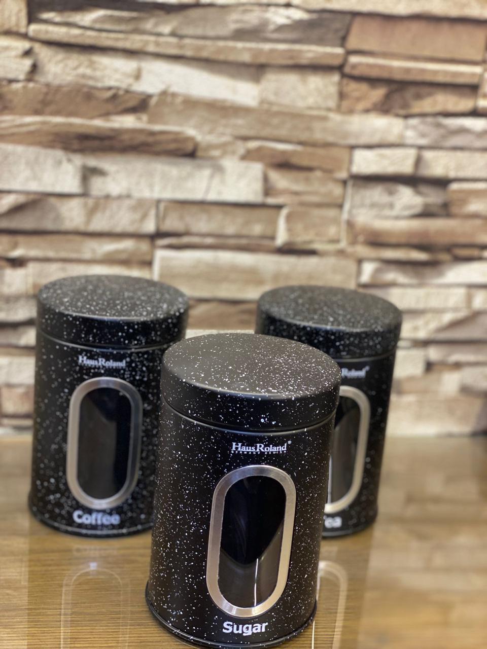 HAUSROLAND 3 PCS STORAGE CANISTER SET - Stainless Steel