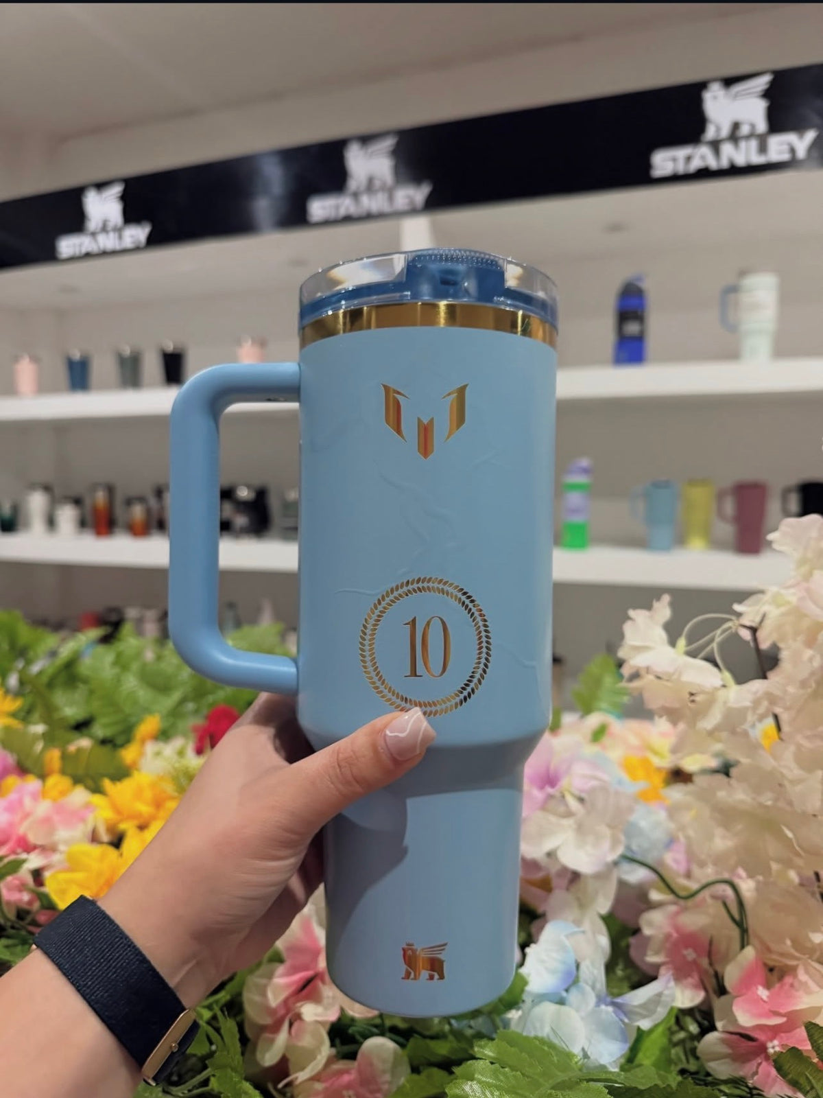Stanley Messi x Stanley Quencher ProTour Flip Straw Tumbler 40oz – Striker Blue Limited Edition (Original)