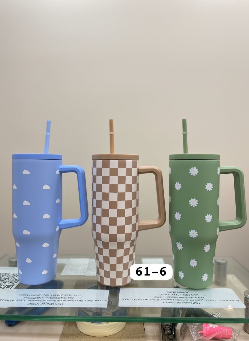 Insulated Stainless Steel Tumbler With Straw | 30oz