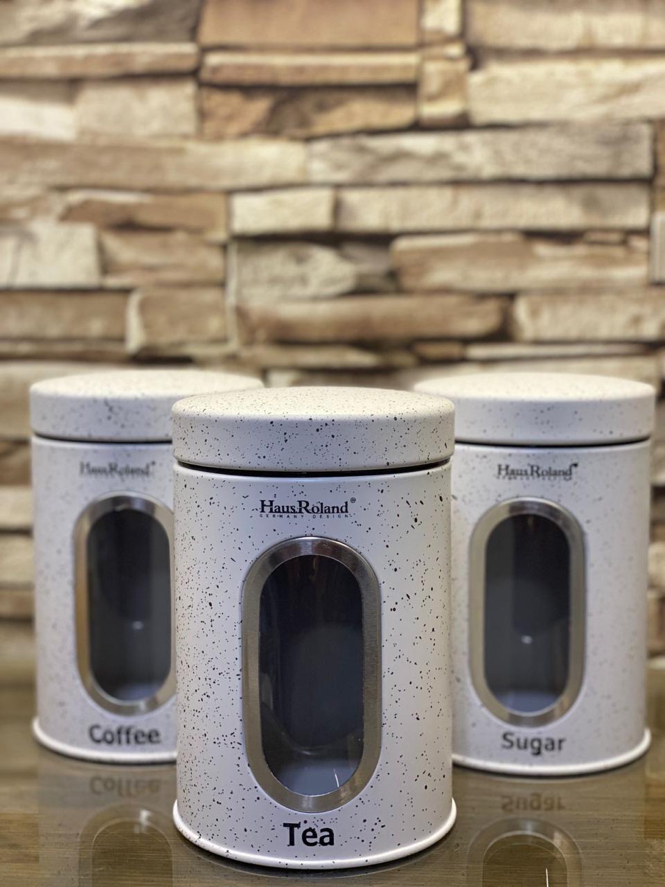 HAUSROLAND 3 PCS STORAGE CANISTER SET - Stainless Steel