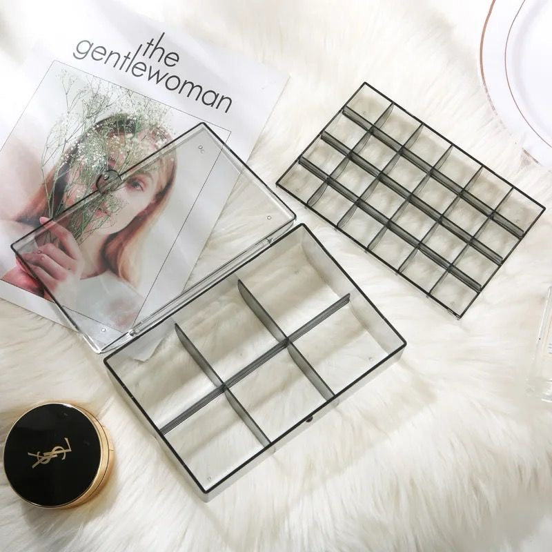 2 LAYER ACRYLIC JEWELRY RING BOX