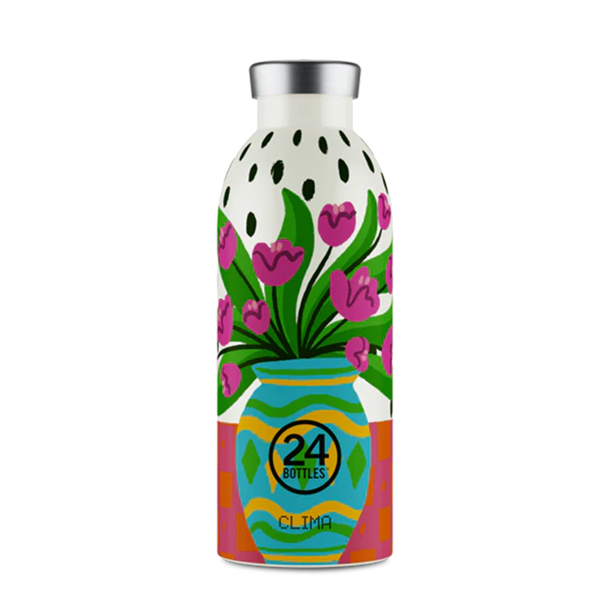 24Bottles Clima Bottle Fiori Rosa – Insulated Stainless Steel Bottle