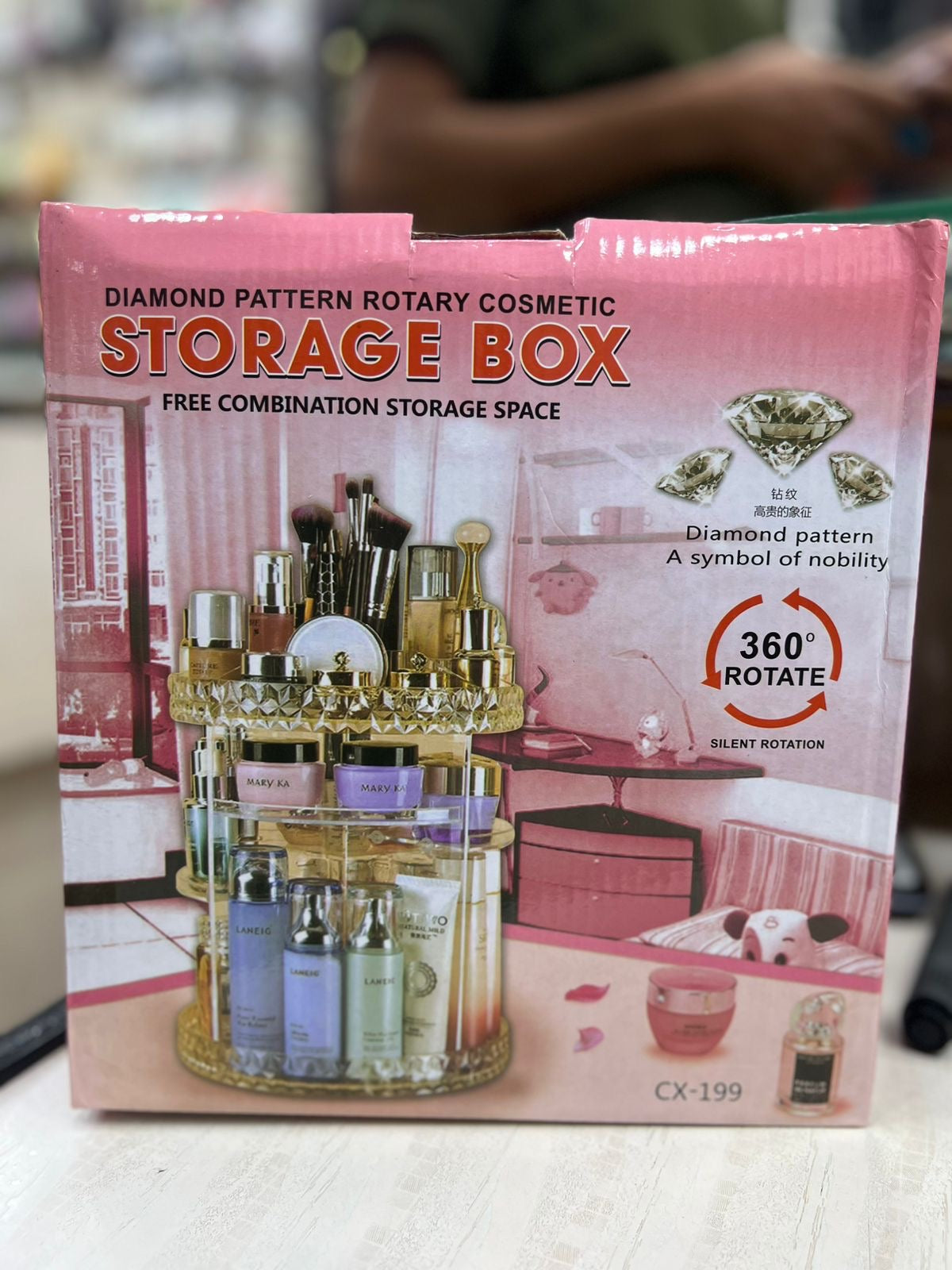 360° Rotating Makeup Organizer Stand - Acrylic Round Shape 360 Degree Cosmetics Holder Lipstick Organizers Storage | 11inch