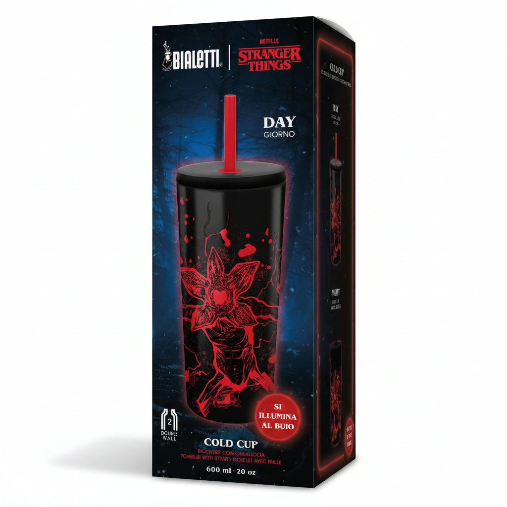 Bialetti x Netflix Stranger Things Cold Cup 600ml – Glow-in-the-Dark Demogorgon