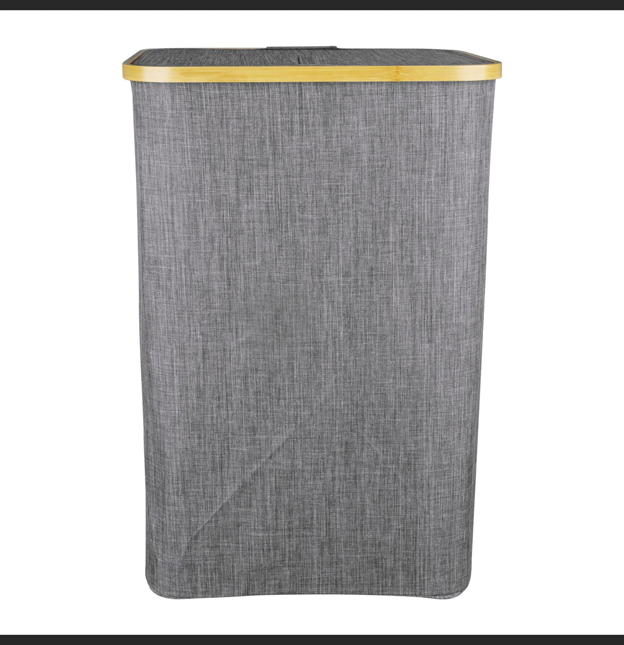 Wooden Laundry Hamper/Basket With Lid, Bathroom Tall Laundry Bin, 27.8in (H) X 17.7in (W), Grey, AY-8