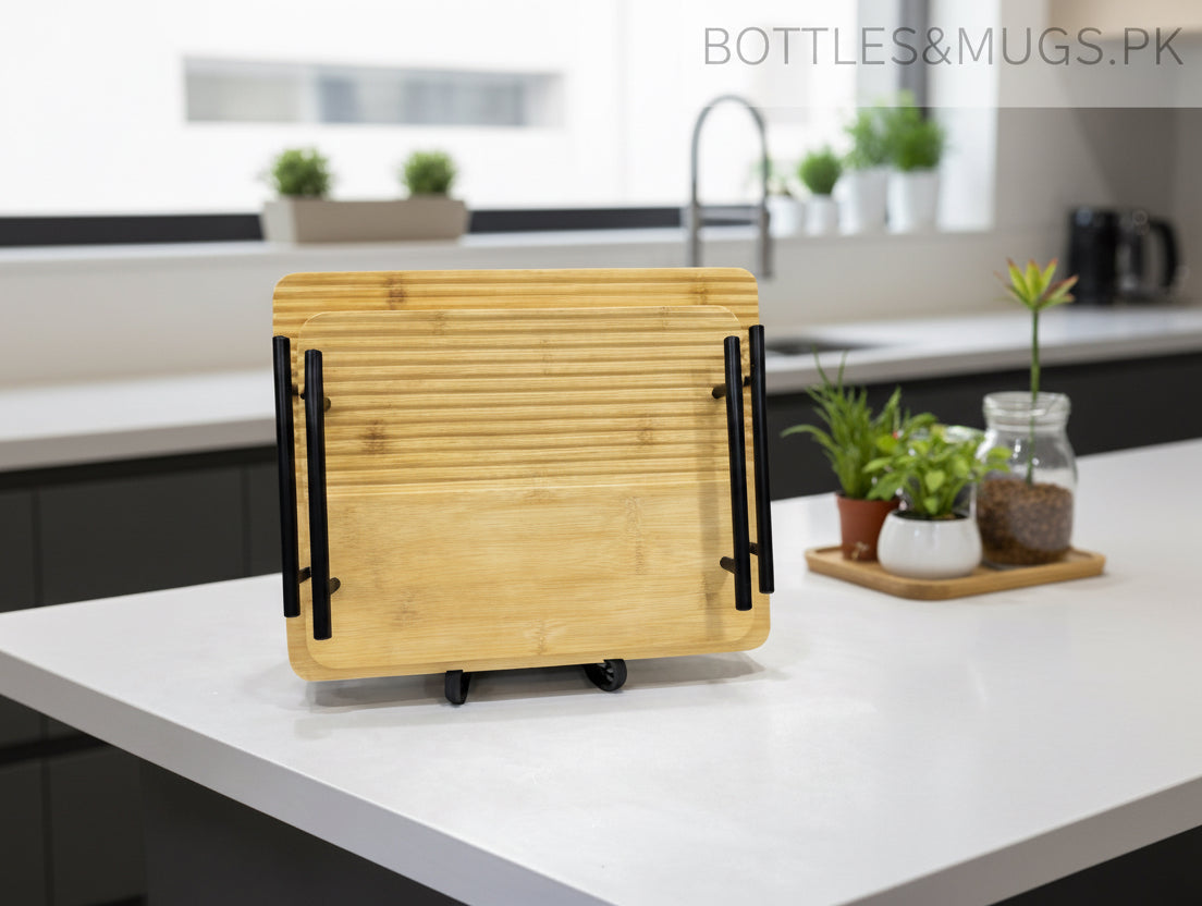 Bamboo 2Pcs Round Tray Set