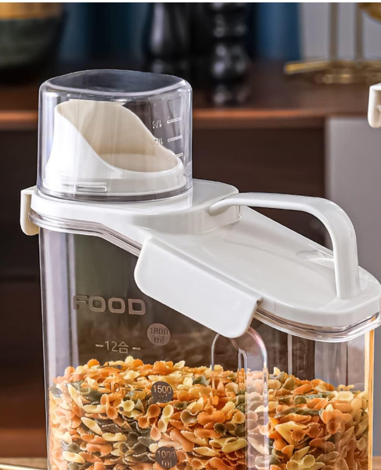 Rice Airtight Dry Food Storage Containers with Pourable Spout,Rice Storage Bin Cereal Containers Dispenser,Airtight Cereal Container Rice Barre