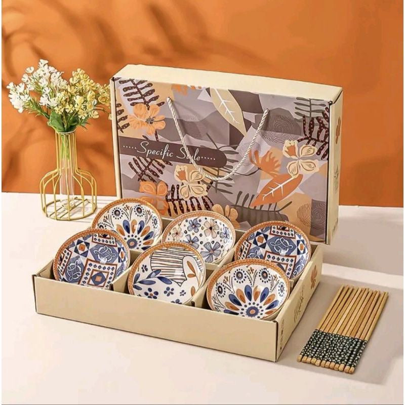 Japanese Style Soup Bowl gift Set of 6