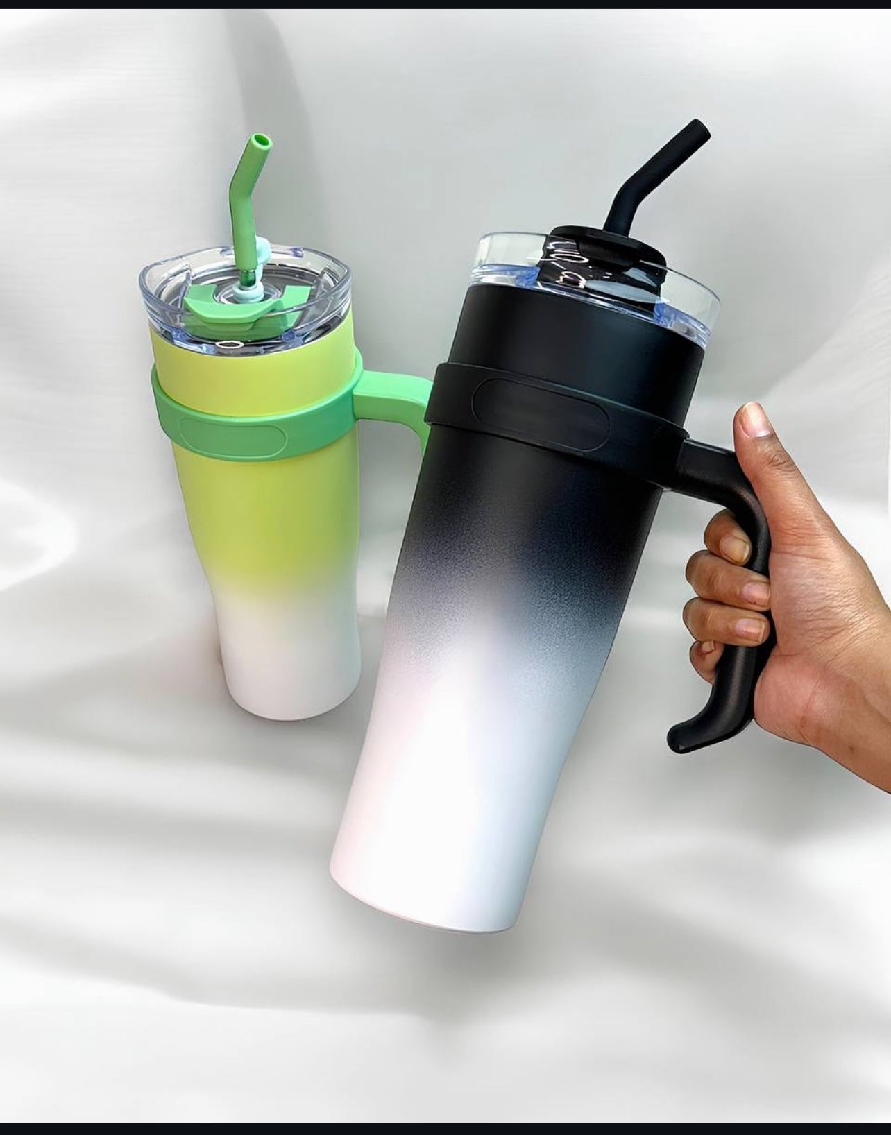 Stainless Steel Tumbler With Steel Straw 1200Ml