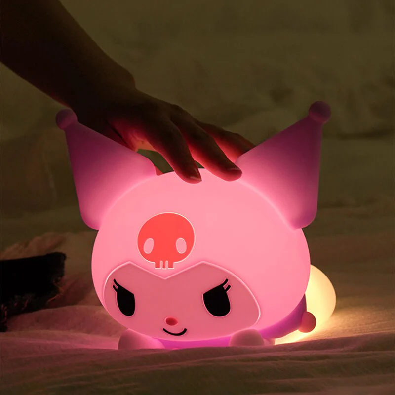 Kuromi Touch Sensor LED Night Light – Color Changing Rechargeable Desk Lamp