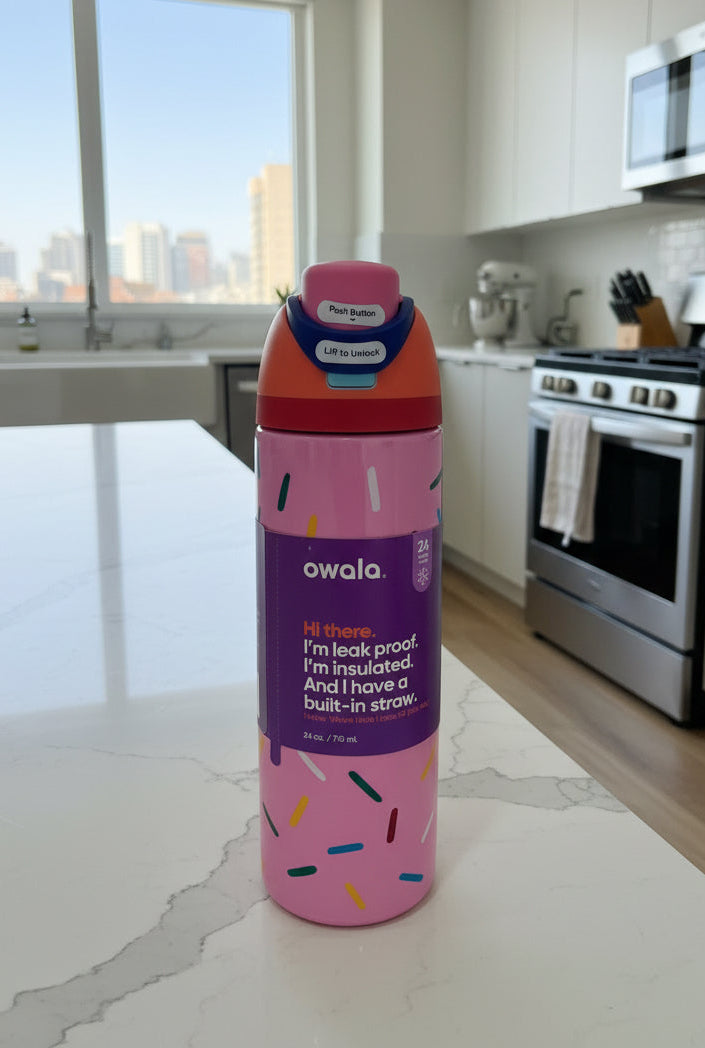 Owala FreeSip Stainless Steel Insulated Water Bottle Piece of Cake 24oz