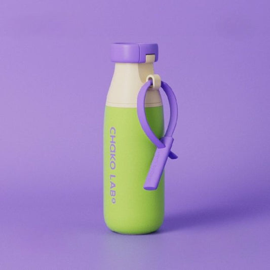 Chako Lab 520ml Insulated Water Bottle – Leakproof Milk Bottle Design with Carry Strap