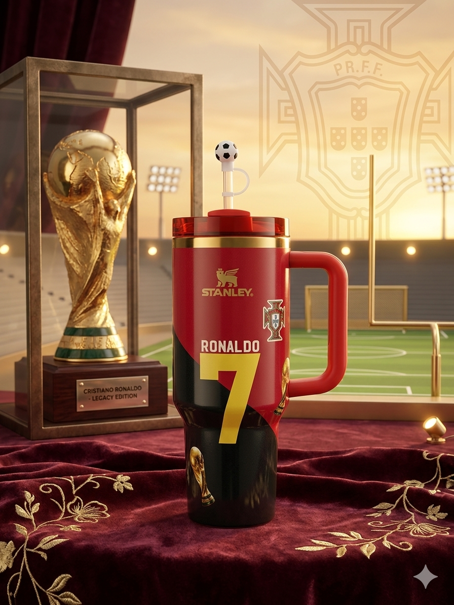 Stanley x Cristiano Ronaldo Quencher H2.0 FlowState Tumbler 40oz –  Red & Gold Soccer Series World Cup Edition