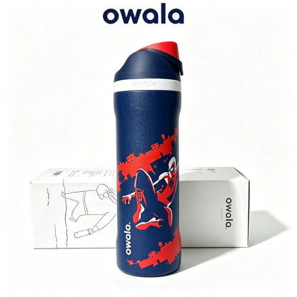 Owala FreeSip® Insulated Stainless Steel Water Bottle – Marvel Spider-Man “Swing of Things” 24oz