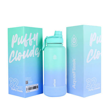 AquaFlask Bottle - (Puffy Clouds)