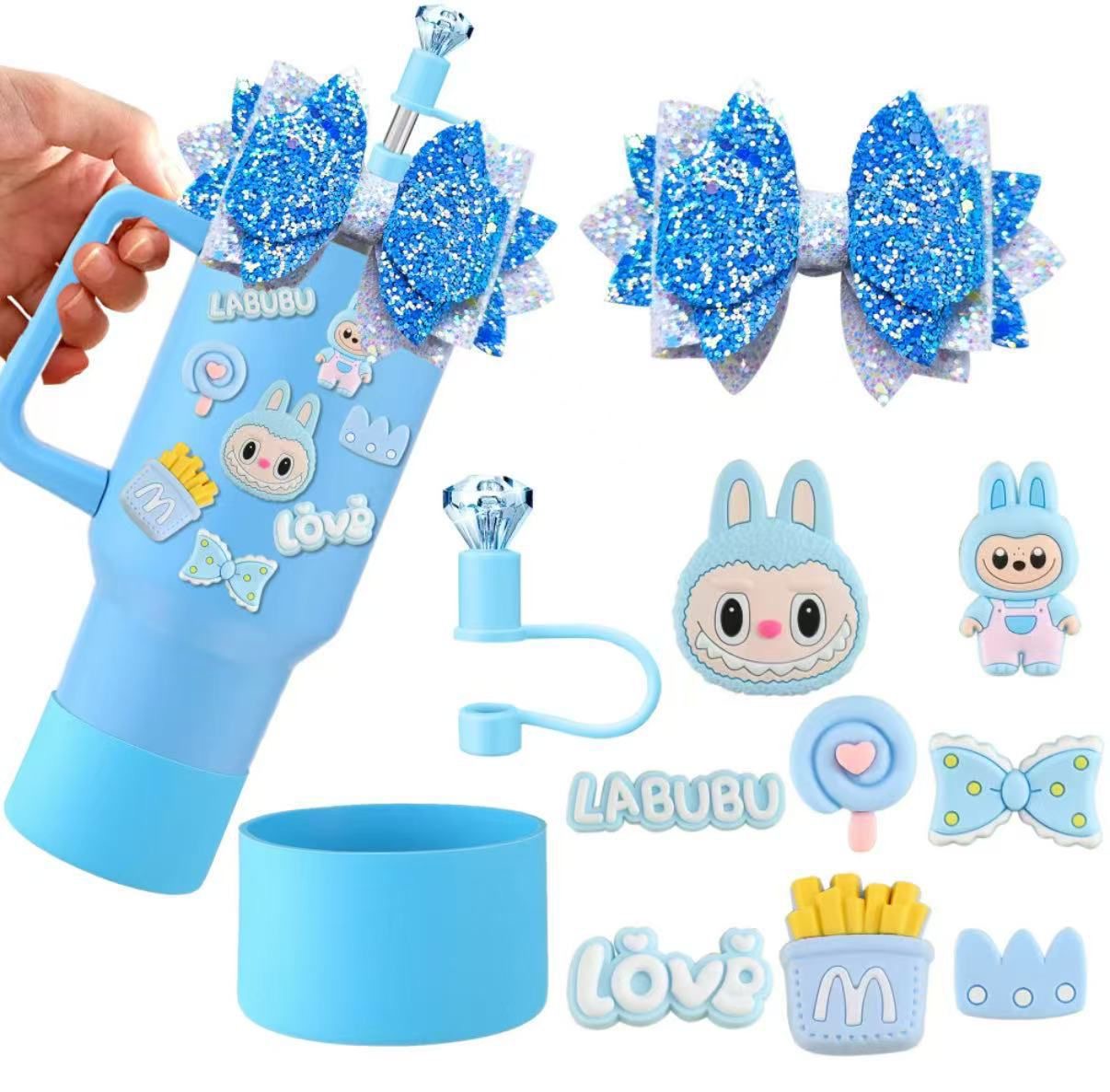STANLEY QUENCHER LABUBU CHARACTER ACCESSORIES SET