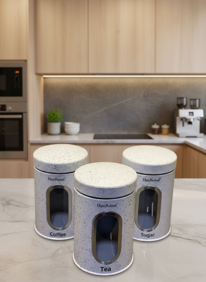 HAUSROLAND 3 PCS STORAGE CANISTER SET - Stainless Steel