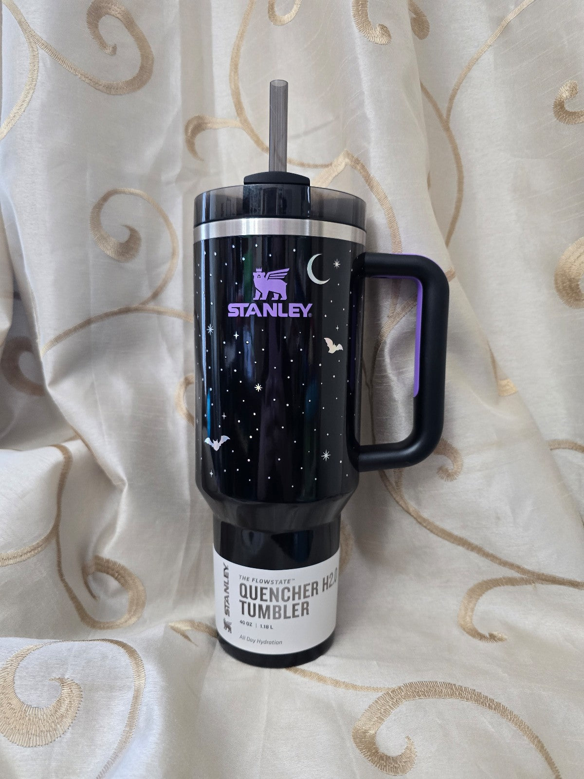 Stanley Halloween H2.0 Flowstate Quencher Tumbler 40OZ |Spellcast Black