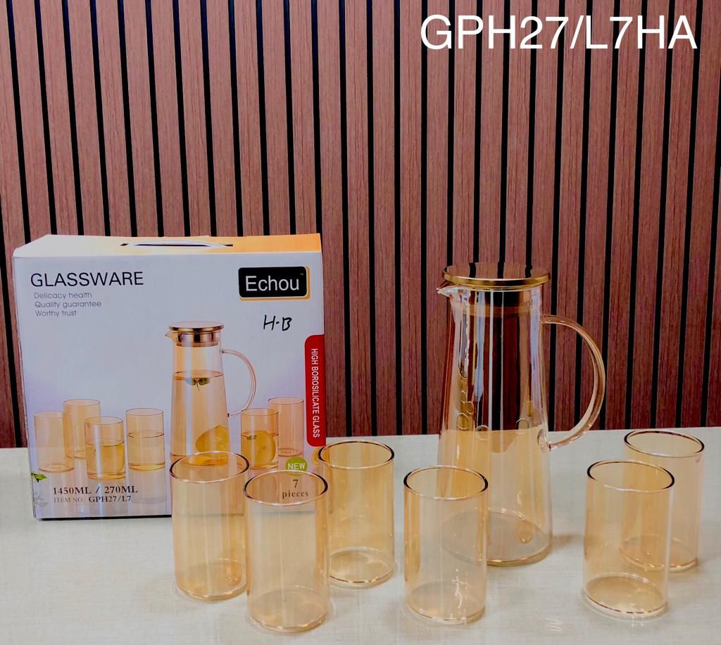 Glassware Echou Delicacy Health Quality Guarantee Worthy Trust 7 Pieces 1450ML/270ML