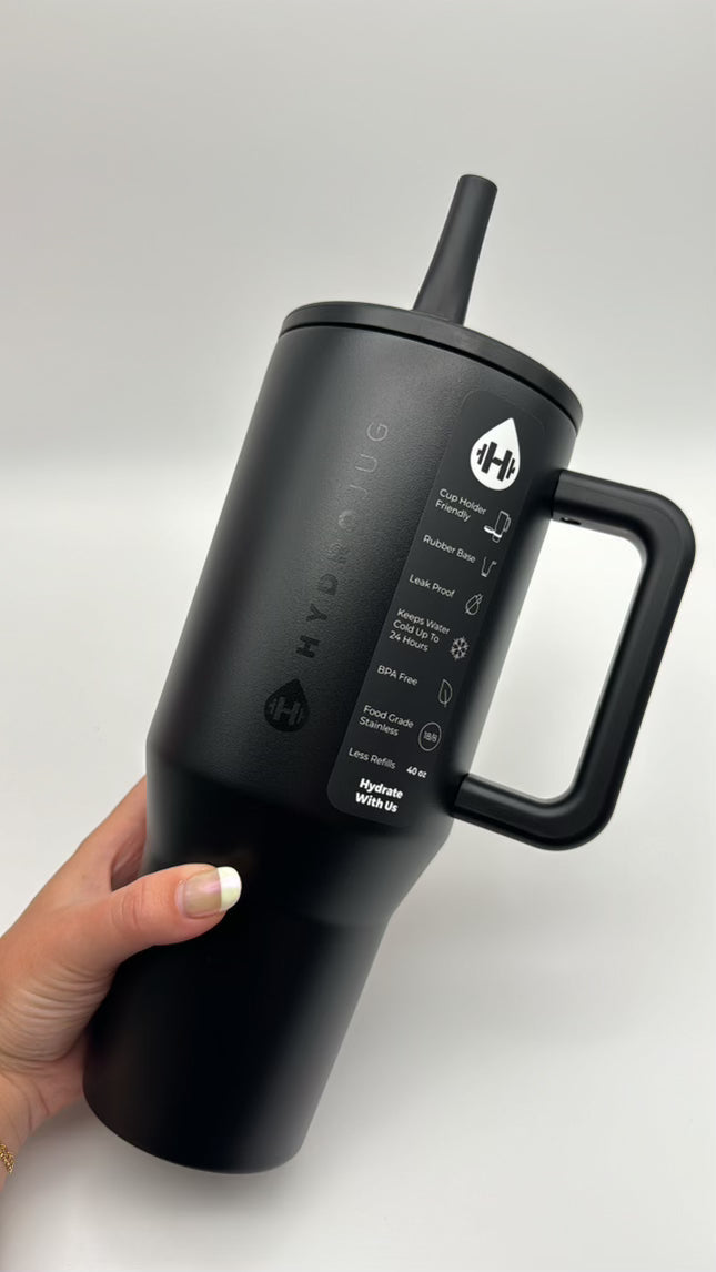 HydroJug Traveler 40 oz Insulated Stainless Steel Tumbler – Matte Black