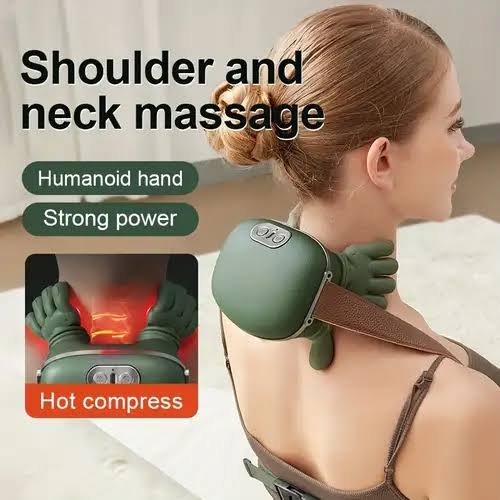 TRAPEZIUS NECK & SHOULDER MASSAGER WITH HEAT – MULTIFUNCTIONAL HOME KNEADING DEVICE