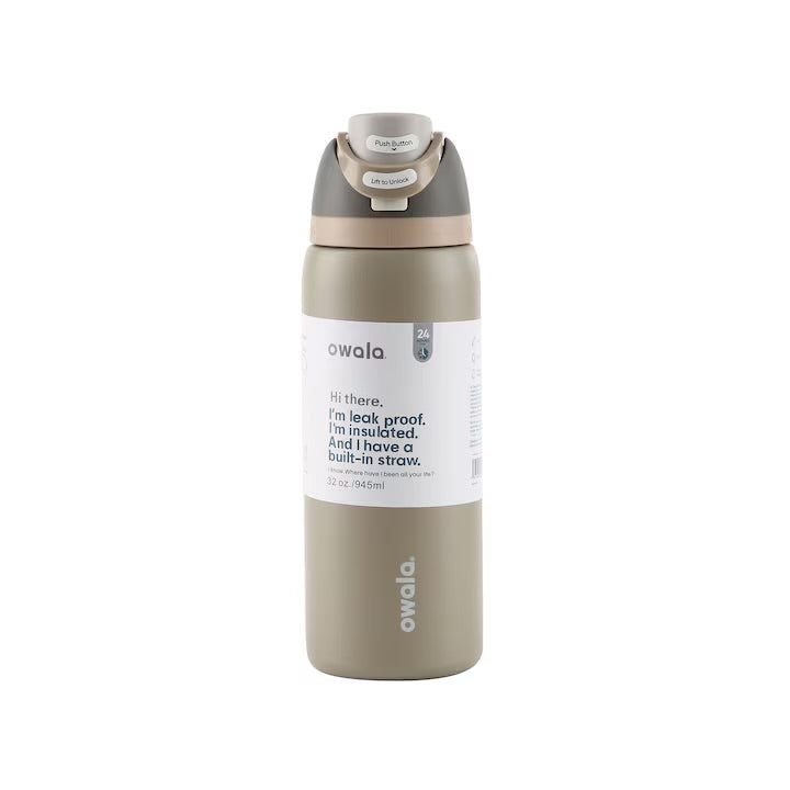 Owala FreeSip 32oz Insulated Stainless Steel Water Bottle – Down to Earth Edition