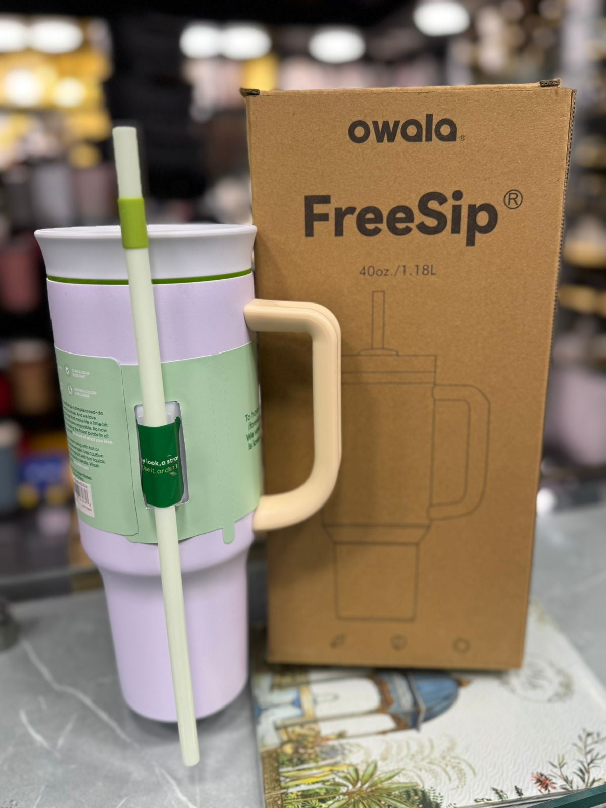 Owala 40oz Stainless Steel Straw Tumbler | FreeSip (Original)