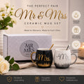 Mr. and Mrs. Premium Ceramic Mug Set – Luxury Wedding & Anniversary Gift Box