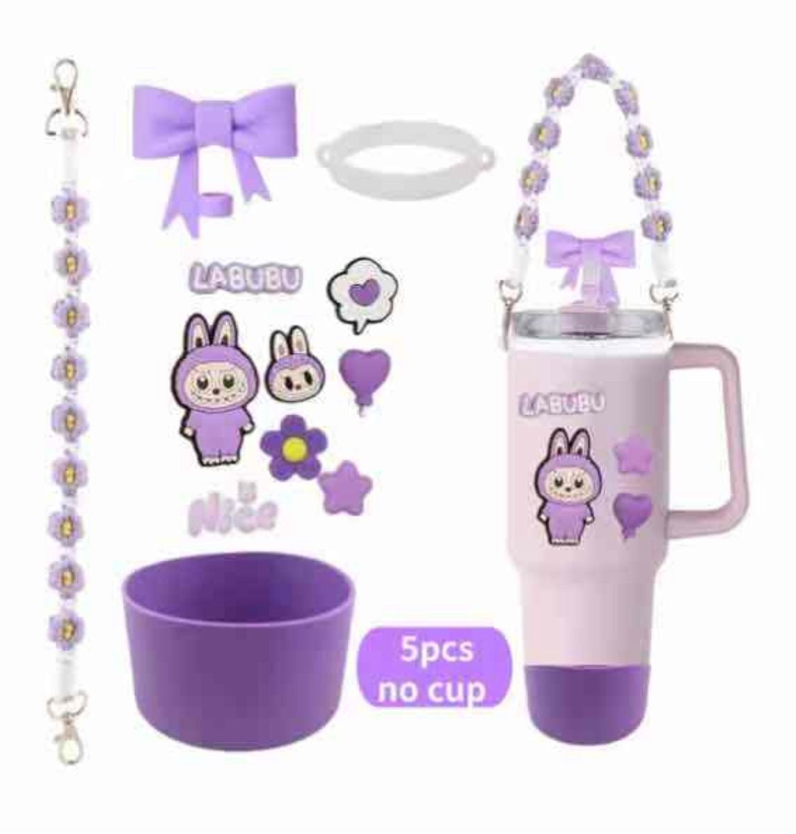 Stanley Accessories Labubu With Stickers 11Pcs