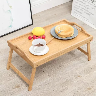 Foldable Wooden Bed Table – 50x30 cm | Multipurpose Laptop & Breakfast Tray