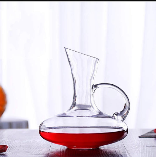 Creative U Shaped Wine Decanter Crystal Glass Red Wine Decanter Classic Wine Decanter Aerator with Aerator Filter Lead-Free Hand Blown