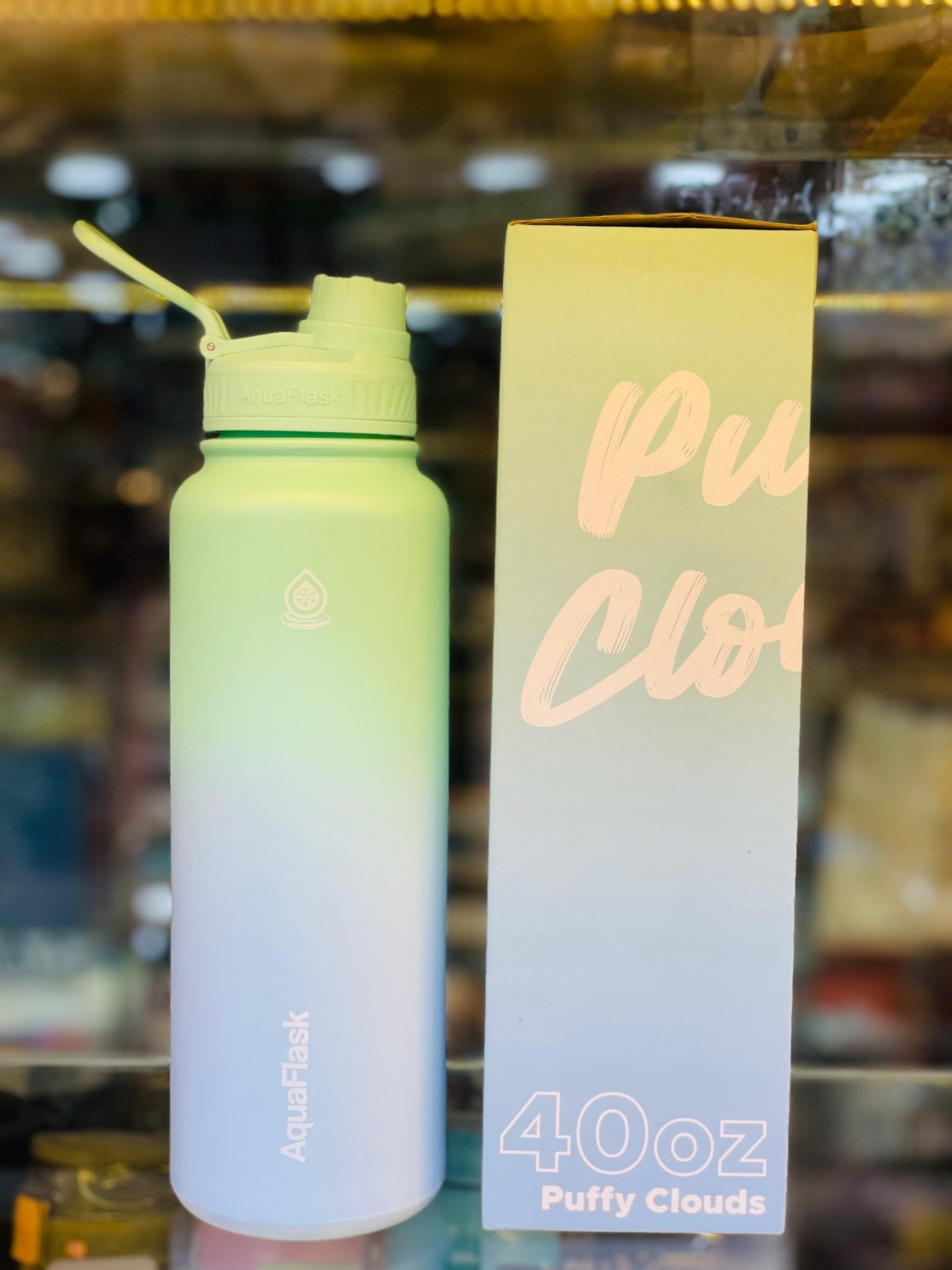 AquaFlask Bottle - (Puffy Clouds)