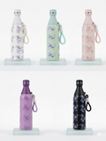Coquette Aesthetic Bow & Floral Stainless Steel Water Bottle – 500ml Insulated Tumbler with Carrying Loop