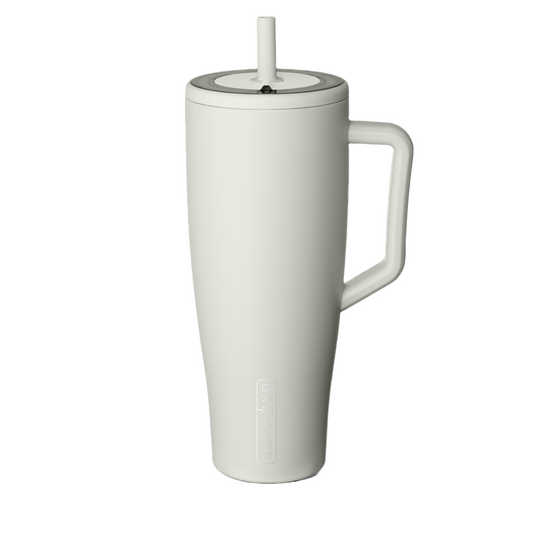 BrüMate Era 40 oz Tumbler with Handle and Straw | 100% Leakproof Insulated Tumbler with Lid and Straw | Made of Stainless Steel | Cup Holder Friendly Base | 40oz (Dune)
