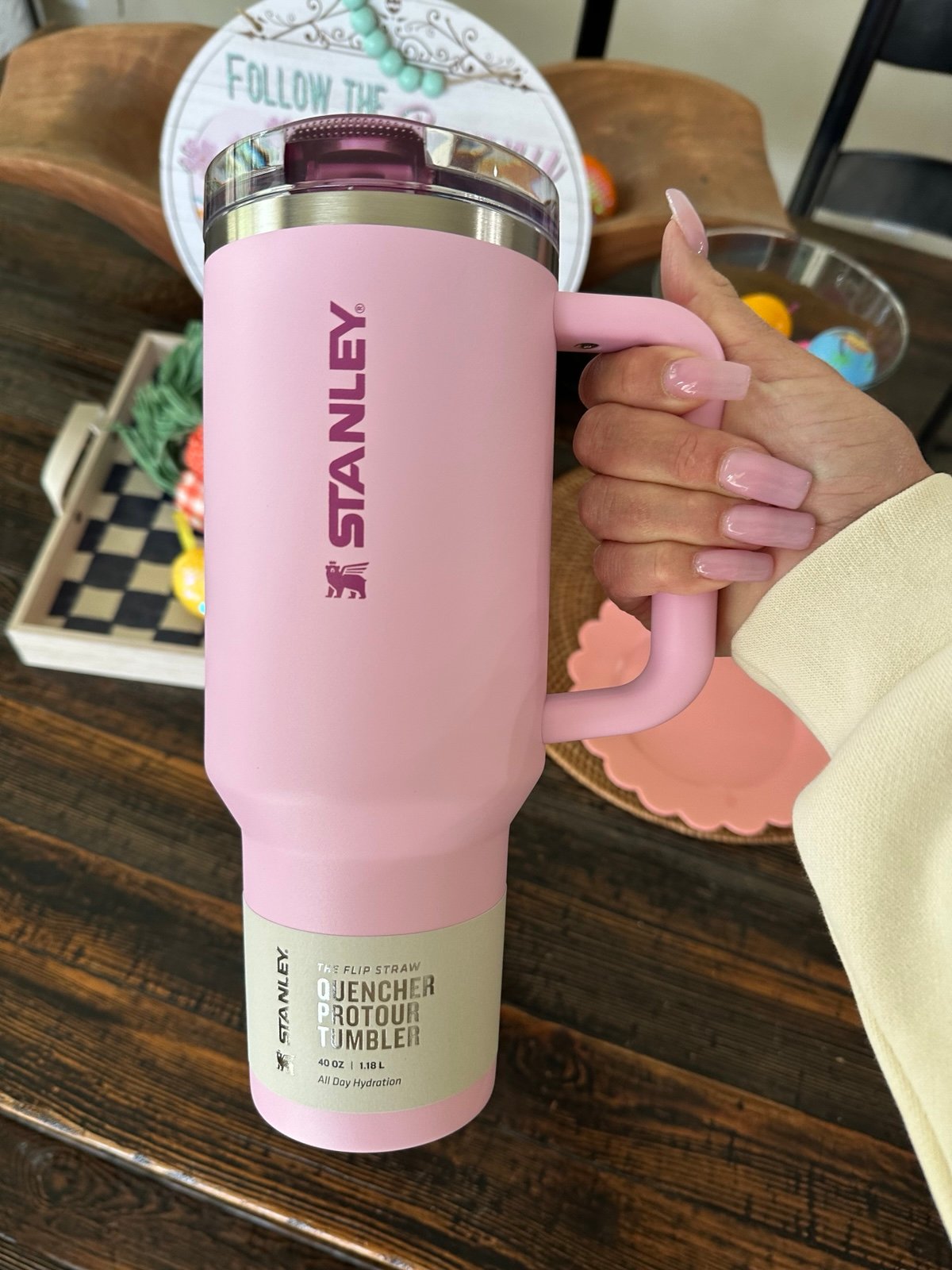STANLEY QUENCHER PRO-TOUR FLIP STRAW CHERRY BLOSSOM | 40 OZ