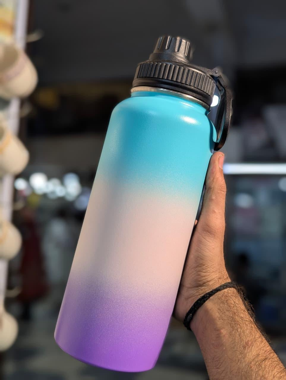 800ml Stainless Steel Insulated Water Bottle with Handle – Leakproof Reusable Sports & Gym Bottle