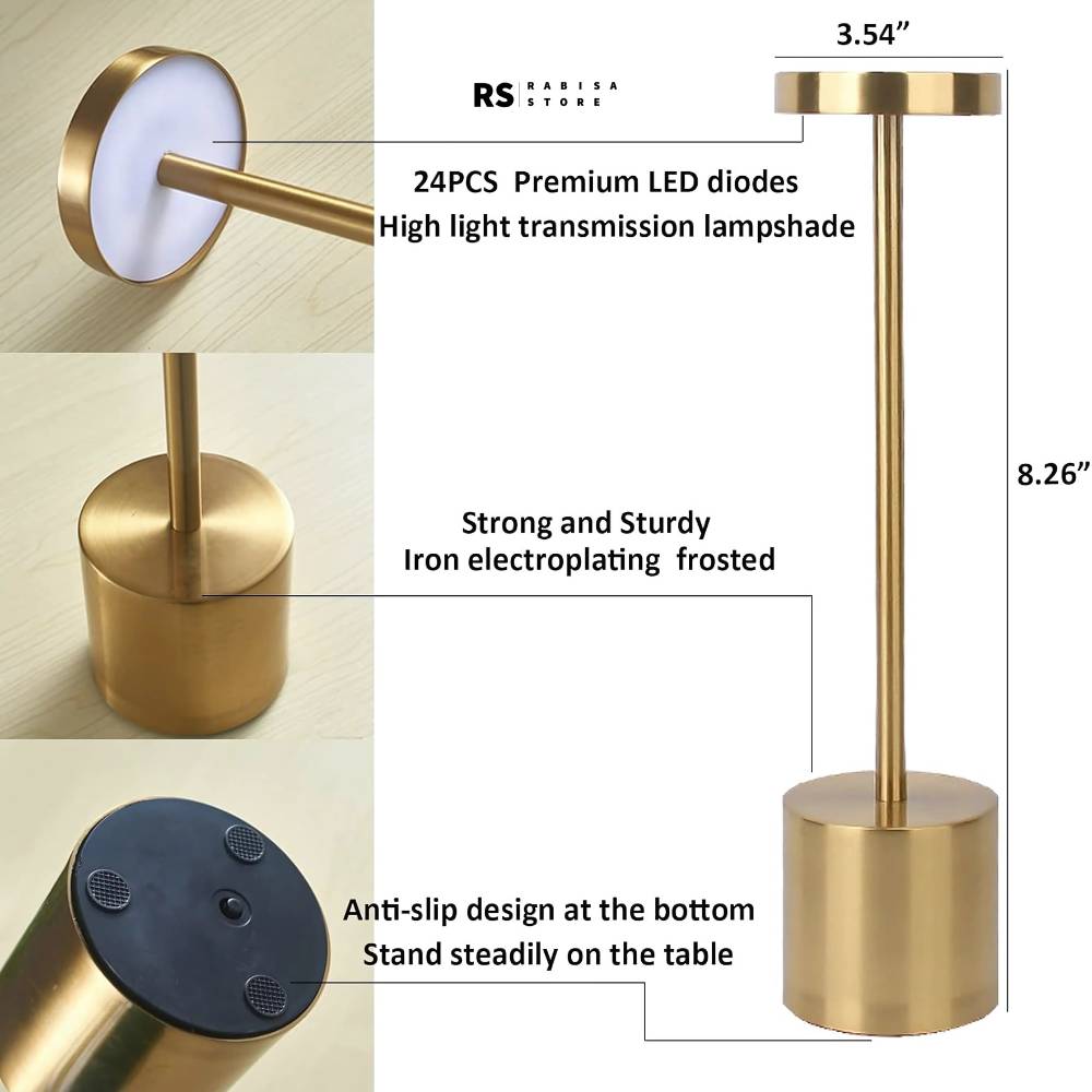 Modern Touch LED Desk Lamp, Rechargeable Sensor LED Lamp, 3 Modes Sensor Touch LED Lamp