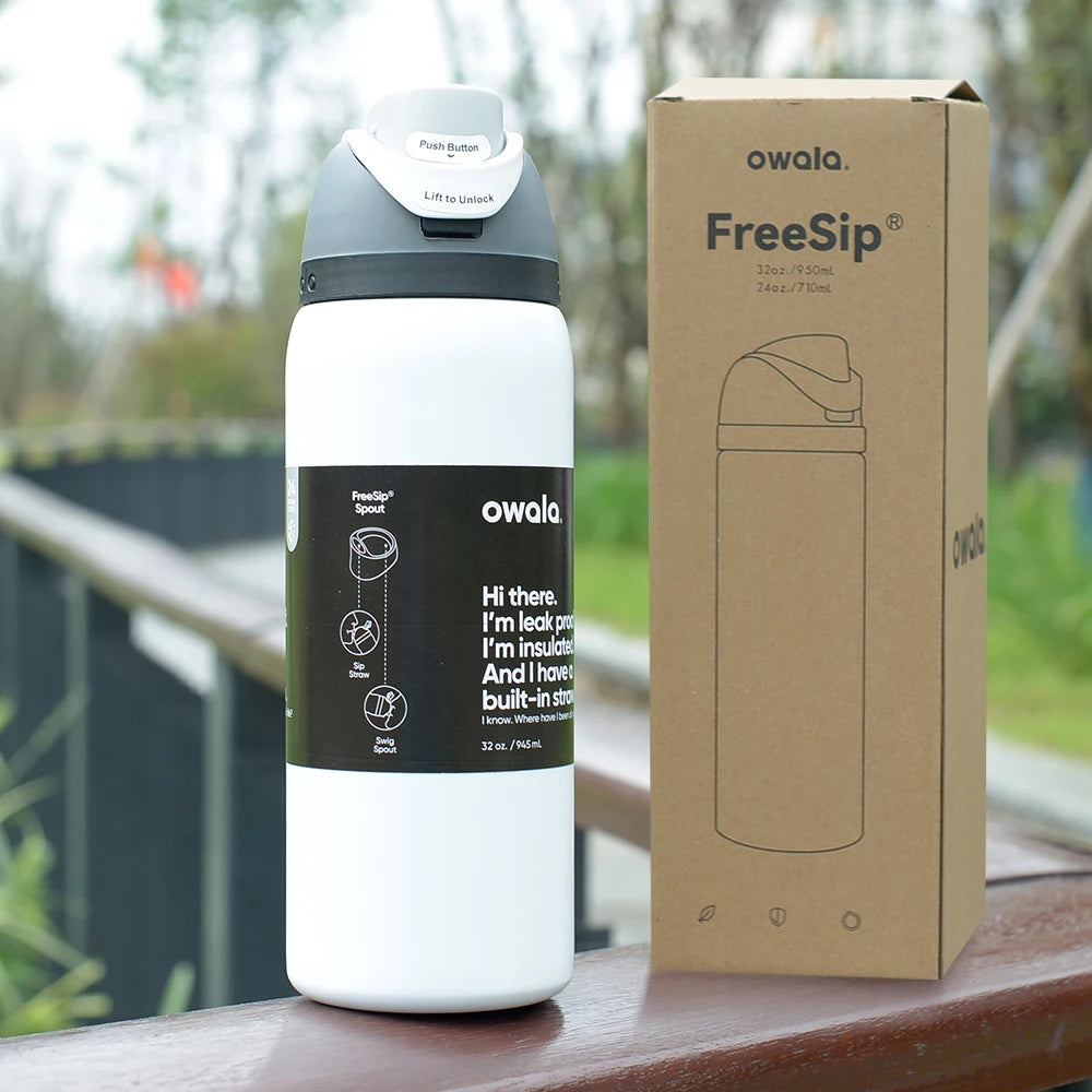 Original Owala Insulated Stainless Steel Water Bottle with Straw, BPA-Free Sports Water Bottle 24OZ