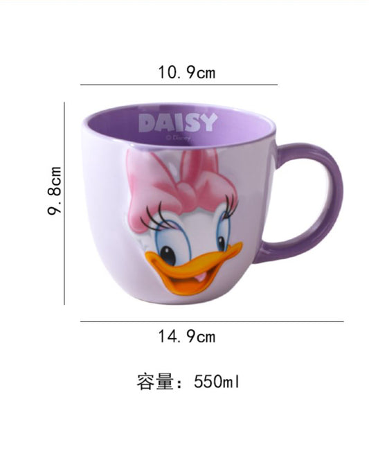 Disney Mickey Mouse 550ml Ceramic Mug - Large Coffee Cup with Handle,